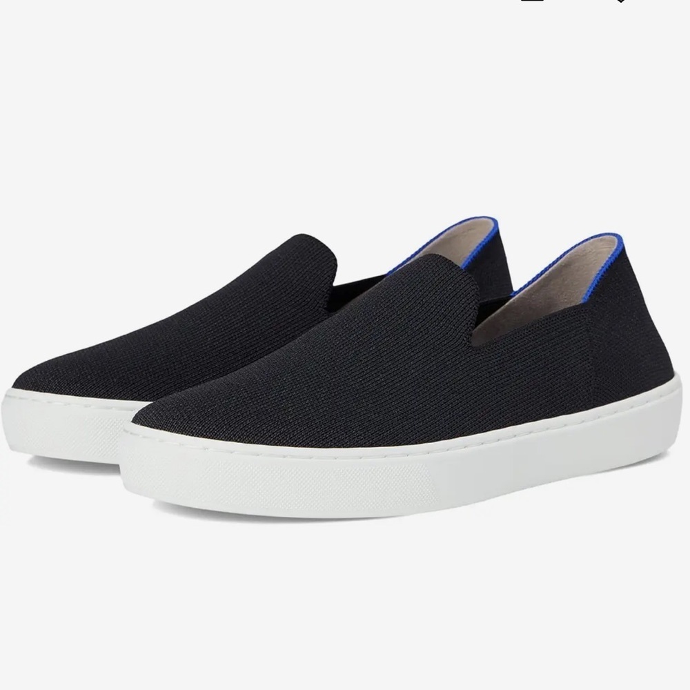 Rothy's The Original Slip On Sneakers in black size 9.5